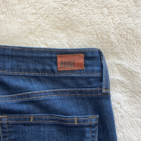PAIGE Verdugo Ultra Skinny Jeans In Noah Wash Medium Dark Denim Mid Rise - Picture 7 of 12